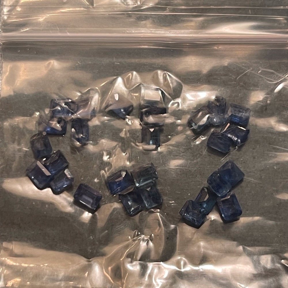Sapphires Deep Blue Emerald Cut Loose Stones - Picture 2 of 3